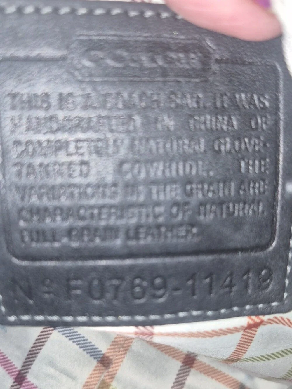 Coach Black Leather Crossbody with Brass Buckle